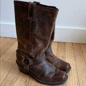 Cabela's Brown Leather Western Boots - Dark Brown